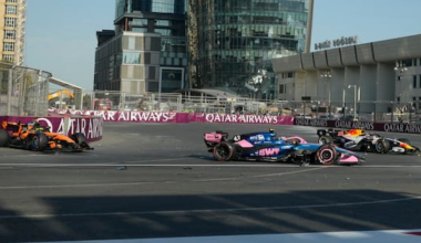 Liam Lawson taken out by teammate in Azerbaijan Grand Prix