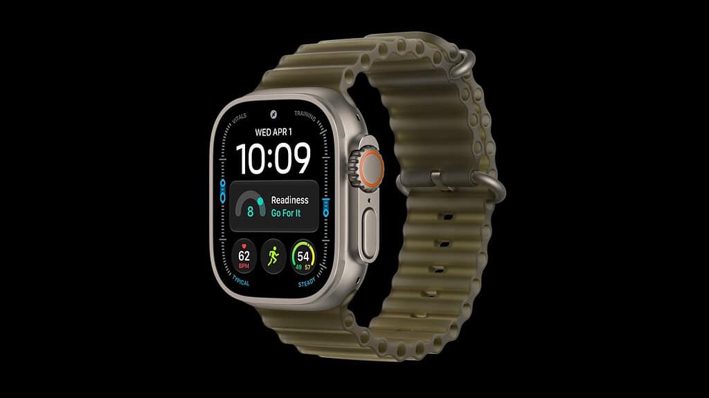Apple Watch Ultra 4 Ocean Band translucent kelp