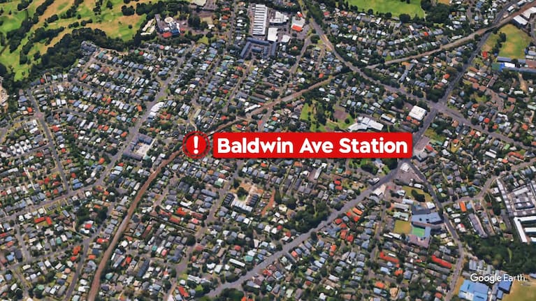 Baldwin Ave was cordoned off yesterday following the incident.