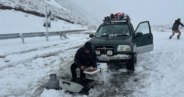 Cars stuck as heavy snow closes some South Island highways