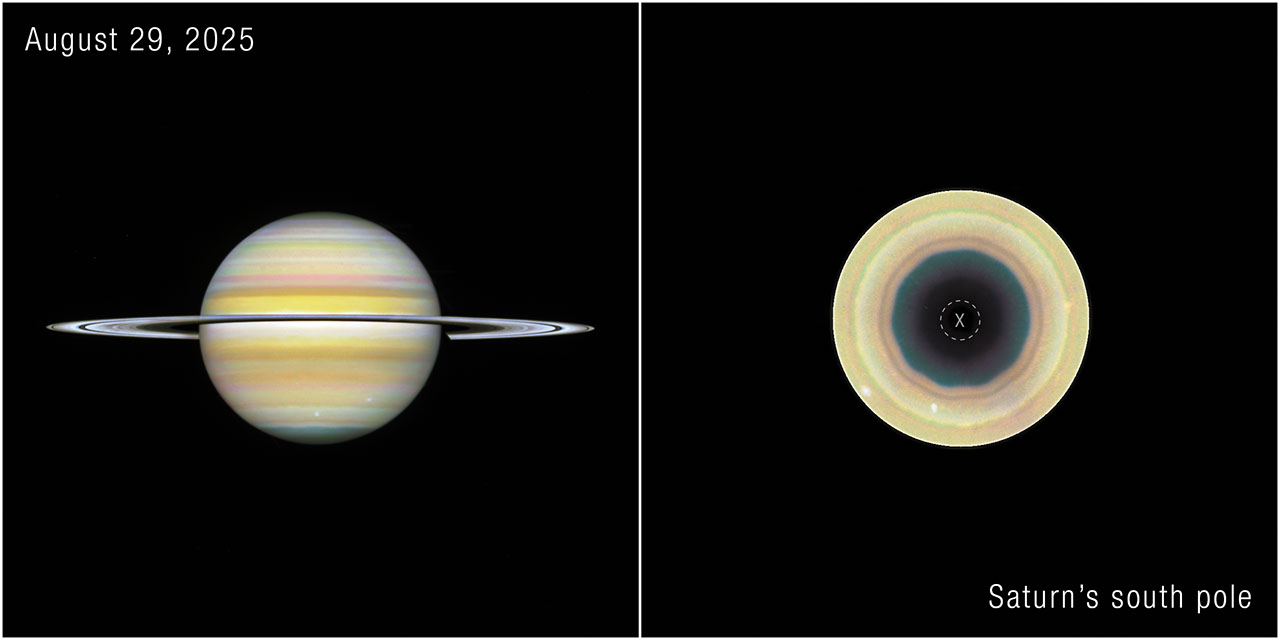 NASA's Hubble Tracks New Decagon Encircling Saturn’s South Pole