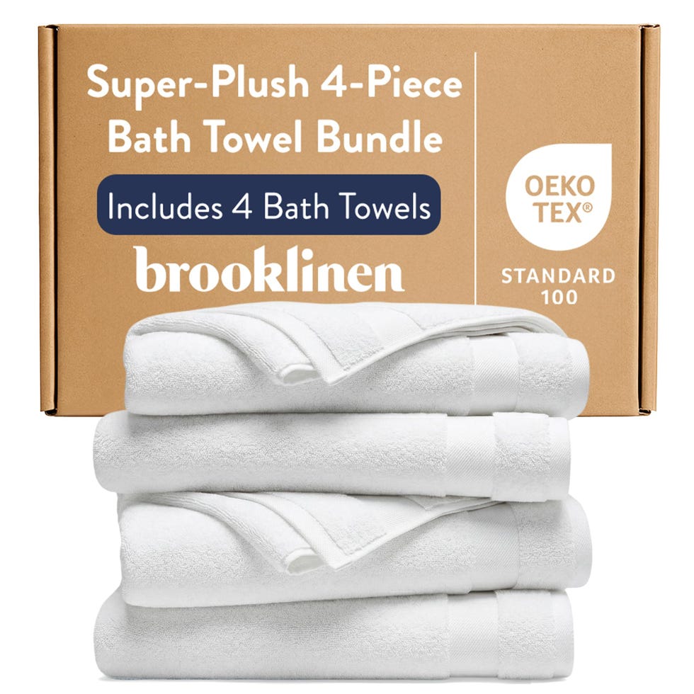 Brooklinen 100% Turkish Cotton Bath Towels Spa-Quality Cotton - Set of 4, White
