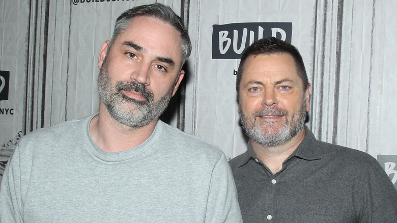 Alex Garland and Nick Offerman attend the Build Series to discuss 