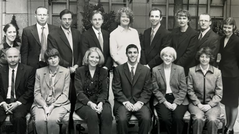 Excited to be in NYC, Frances (front, second from left) with the other Harkness Fellows in Health Care Policy.