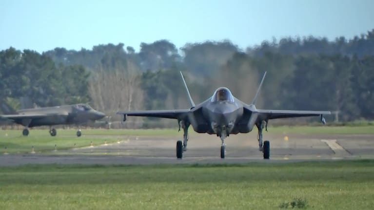 The F35s on the ground at Ohakea.