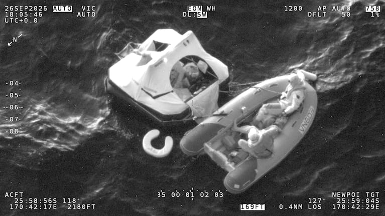 Four sailors rescued after yacht hits whale off Norfolk Island.