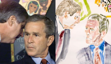 Bush marks 9/11's 25th anniversary with painting of moment he was told