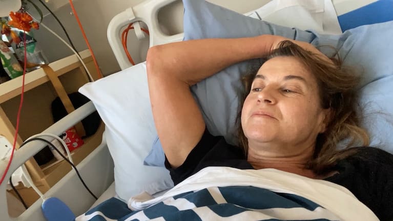 Gill Higgins praised the staff who treated her but laid out the difficult conditions in the hospital.