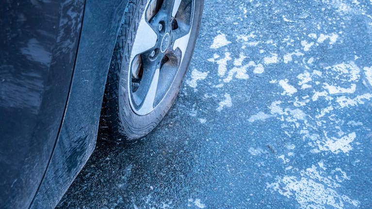 Icy road.