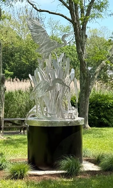 'Egrets,' a sculpture by Babette Bloch, can be seen near the water at Canal Green Park - Contributed photo