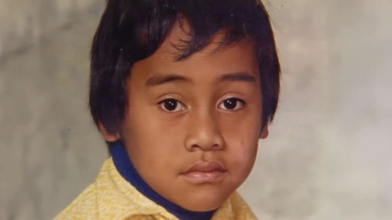 The late great Jonah Lomu as a child. 