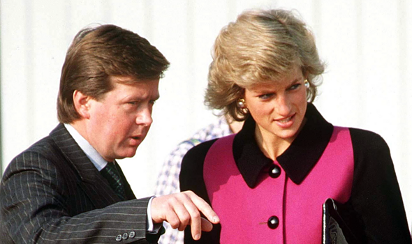 Ken Wharfe talking to Princess Diana Ken Wharfe talking to Princess Diana
