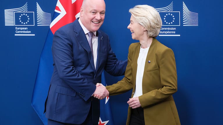 Prime Minister Christopher Luxon met the EU's Ursula von der Leyen in Brussels last year.