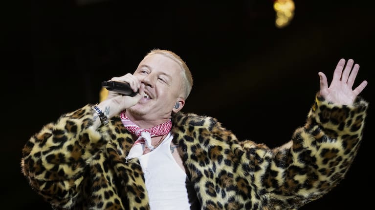 Macklemore performs on the Main Stage at the 42th Gurtenfestival edition in Bern, Switzerland, Wednesday, July 16, 2025