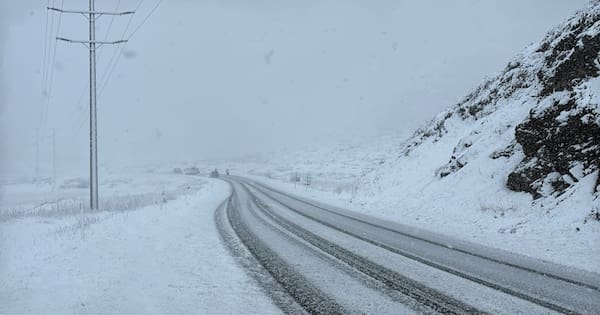 School holiday travel disrupted by snowy, wet and windy start