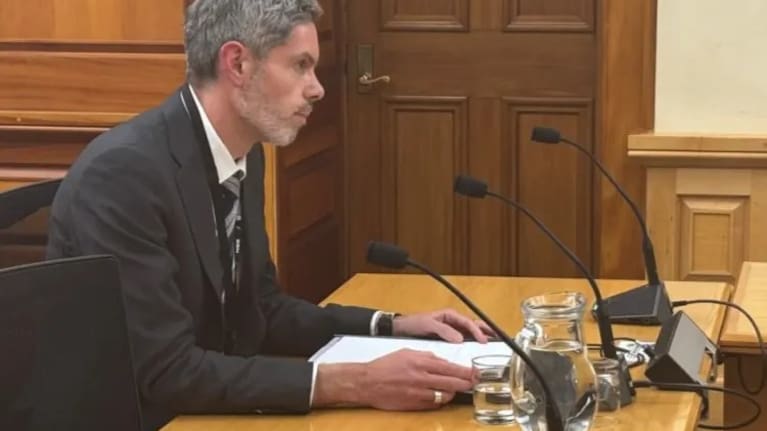 MBIE chief executive Nic Blakeley appearing before the Privileges Committee on an earlier occasion.