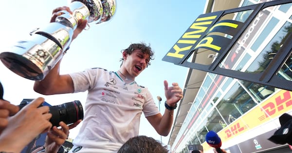 Antonelli storms from back of grid to win Italian GP, Lawson 14th
