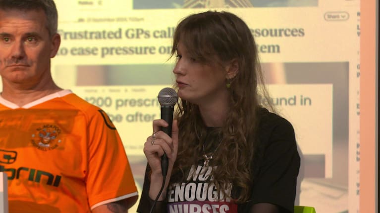 North Shore Hospital and New Zealand Nurses Organisation delegate Sophie Tomes.