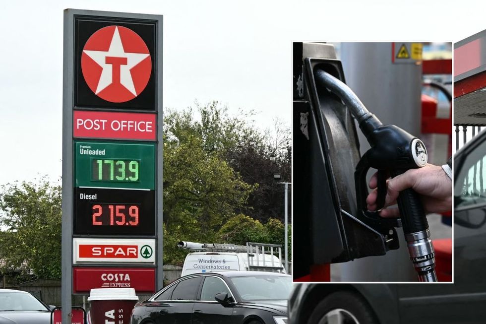 Petrol station prices and a diesel pump