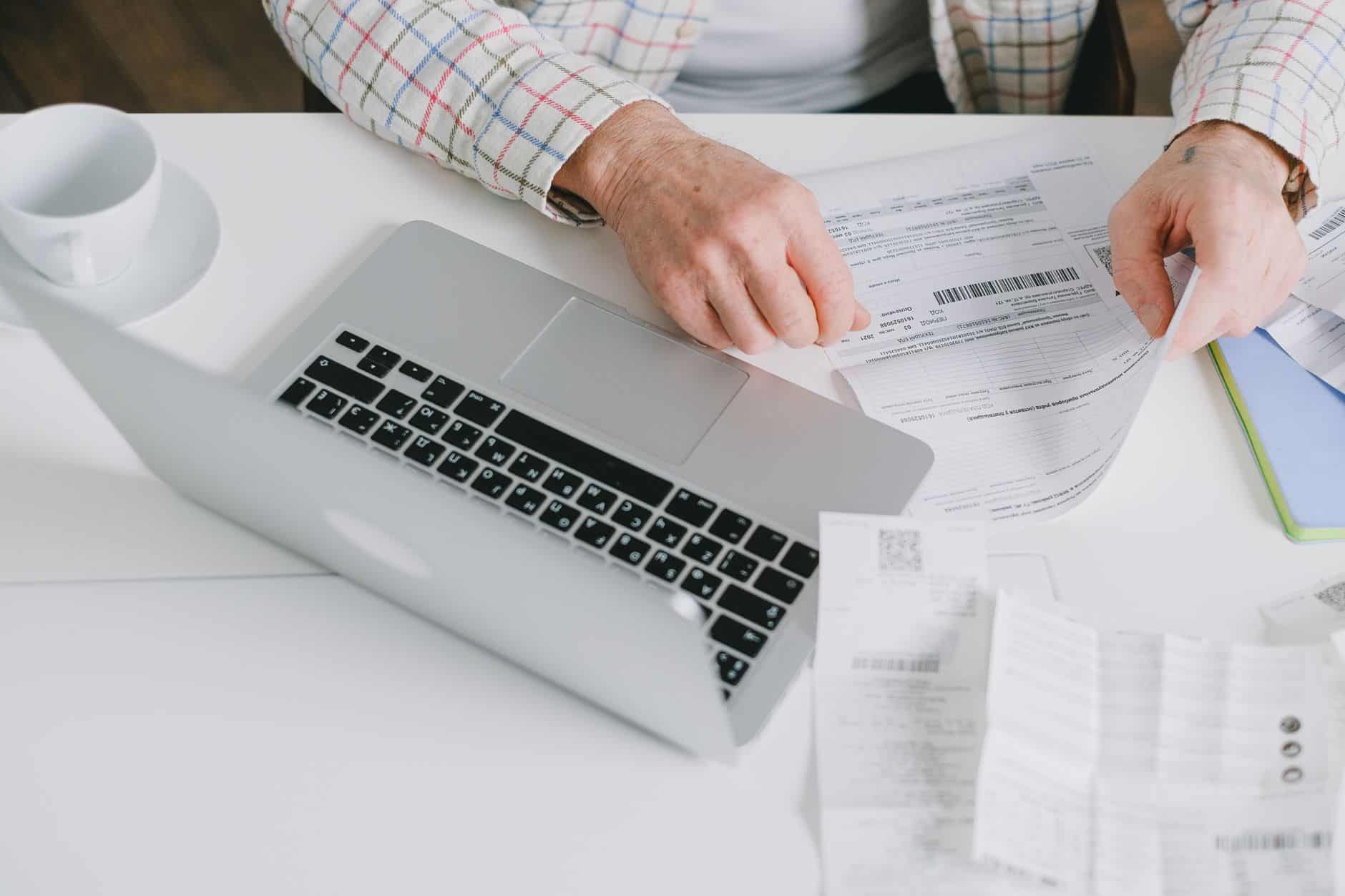 a person holding documents