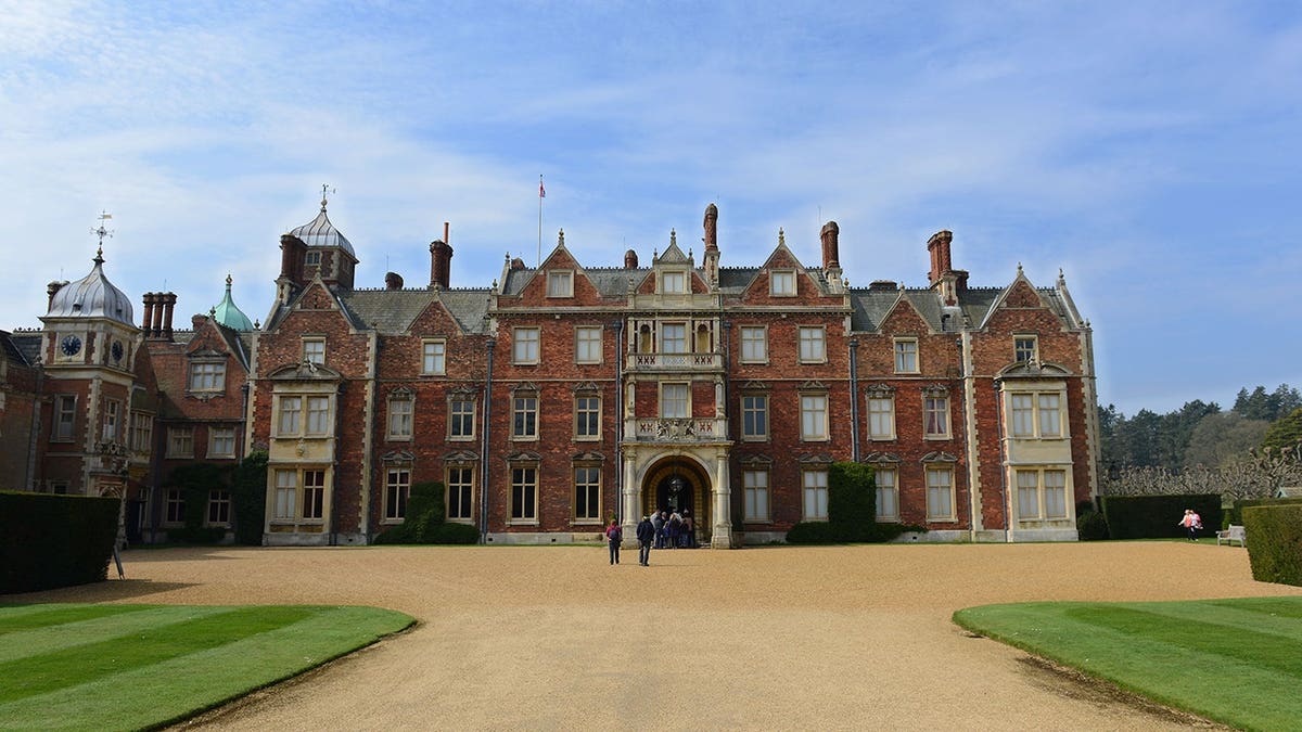 Sandringham House estate building in Norfolk, England