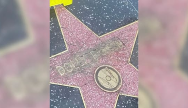 Scratches appear on Dolly Parton's Hollywood star