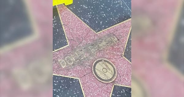 Scratches appear on Dolly Parton's Hollywood star