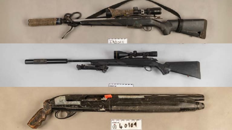 Some of the firearms Phillips had in his possession during his second disappearance.