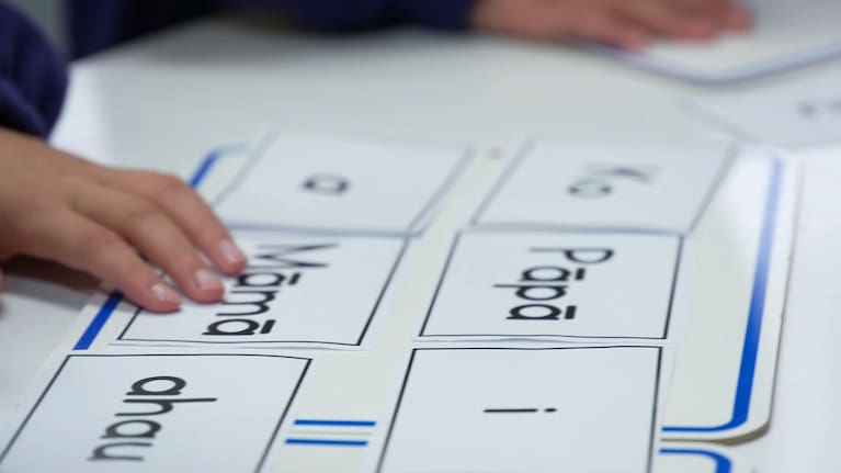 Learning te reo Māori.