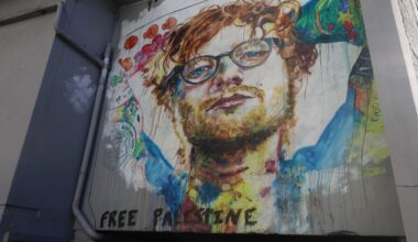 Ed Sheeran mural in Dunedin tagged after Macklemore removed from US tour