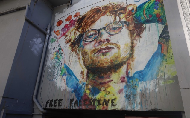 Ed Sheeran mural in Dunedin tagged after Macklemore removed from US tour