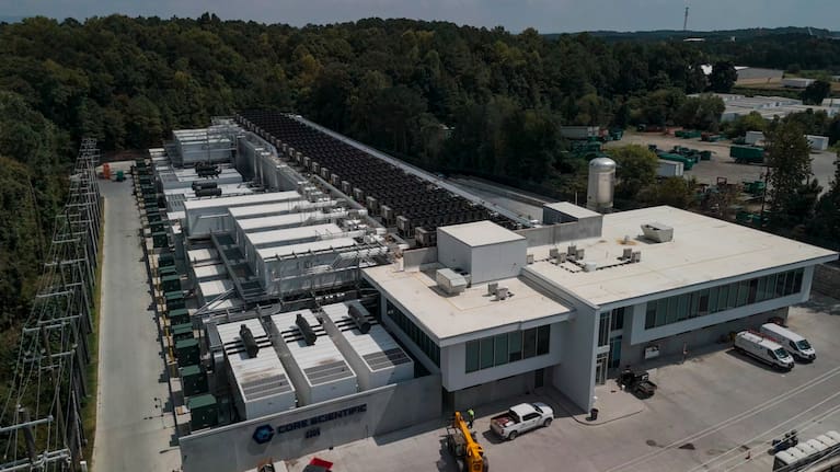 A Core Scientific data center is seen, Friday, Sept. 4, 2026, in Dalton, Ga.