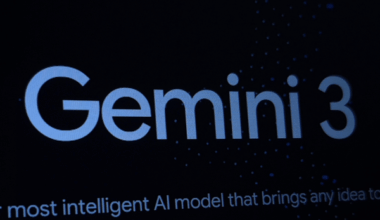 Google Gemini logo on a dark background