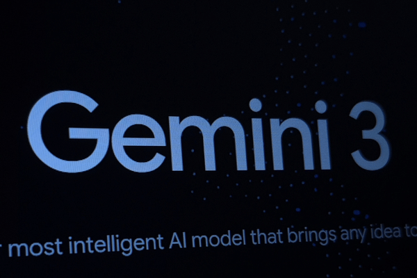 Google Gemini logo on a dark background