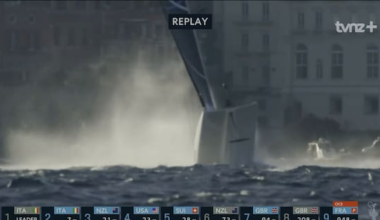 Watch: French boat nosedives in America's Cup preliminary race