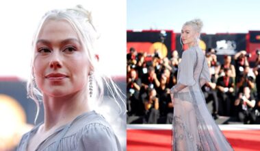 Phoebe Bridgers, Alexander McQueen, gown, sheer, lace, red carpet, 'Primetime,' Venice Film Festival 2026