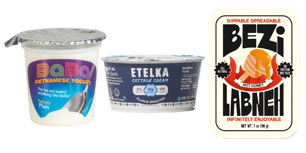 BaBa Plain Vietnamese Yogurt, Etelka Plain & Unsalted Cottage Cream and Bezi Labneh Hot Honey BaBa Plain Vietnamese Yogurt, Etelka Plain & Unsalted Cottage Cream and Bezi Labneh Hot Honey
