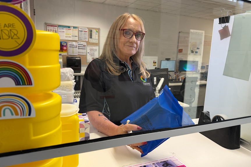 A worker in a lab