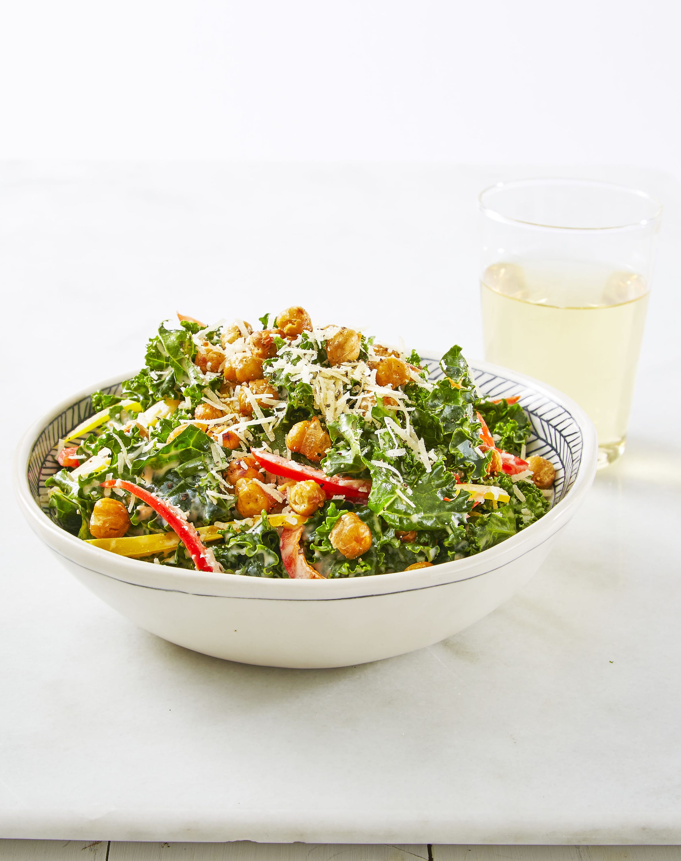crunchy chickpea kale caesar healthy lunch ideas