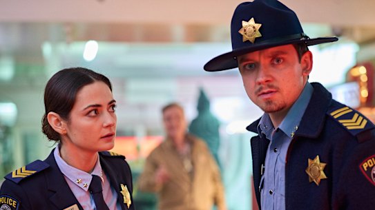 Megan Smart and Asa Butterfield star in Stan’s new horror-comedy Gnomes.