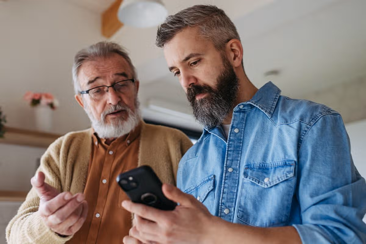 A couple check their finances