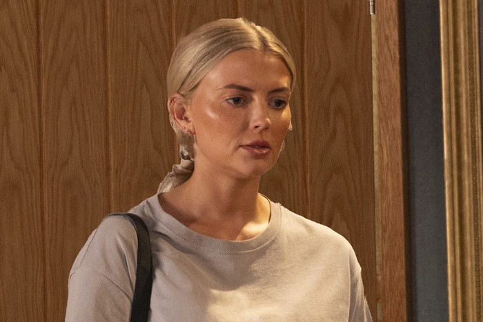 10_09_coro_bethany_jodie_doug_03 Bethany looks shocked in a scene from Coronation Street