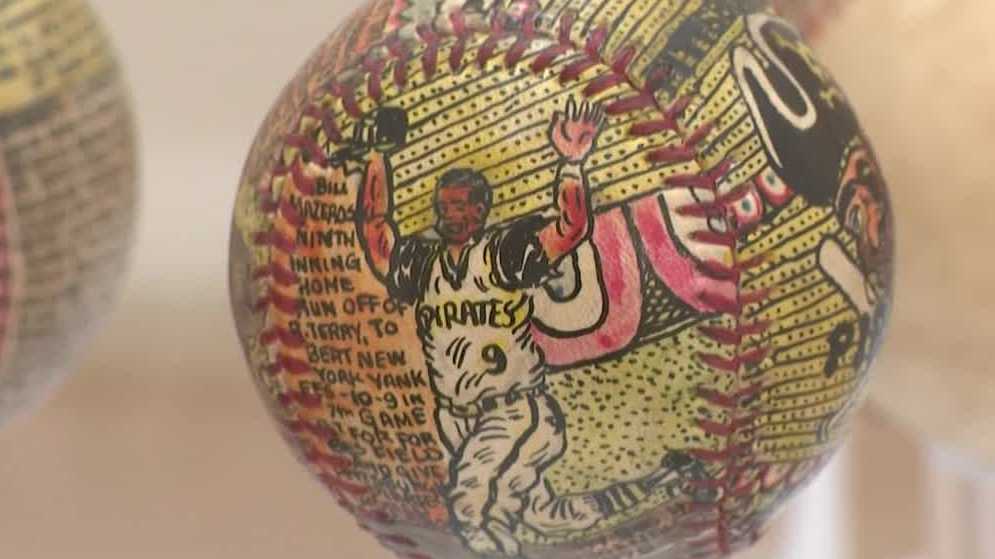 George Sosnak baseball art on display in Westmoreland County
