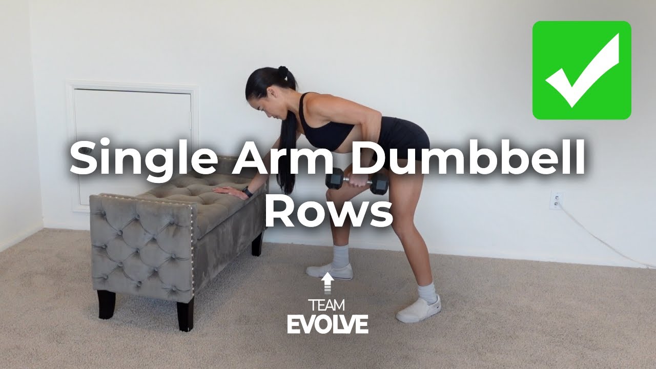Single Arm Dumbbell Row (At Home) (Tutorial + Tips) | Team Evolve - YouTube