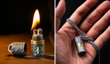 AirTag-sized EDC lighter packs a Zippo-style flame into a 1.4-inch tall Titanium body