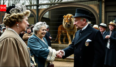 Queen Elizabeth II opened London Zoo’s Lion Terraces in 1976; 40 years later, she returned to open a new home for endangered Asiatic lions | World News