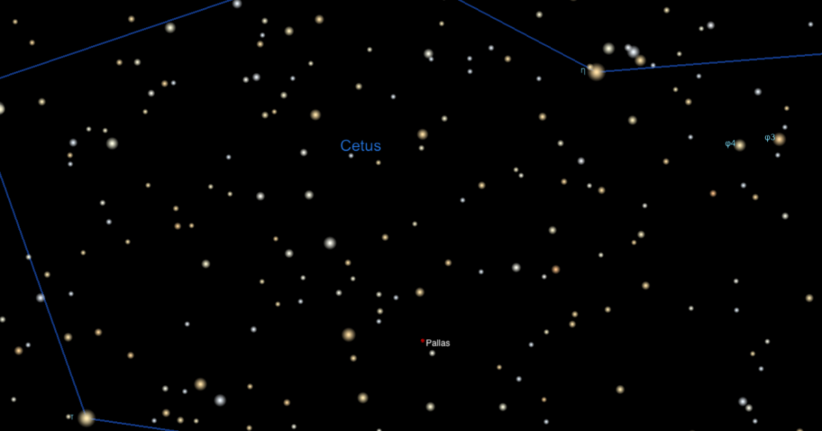 The Sky Today on Thursday, October 8: Perfectly placed Pallas