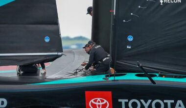 Jib sheet issues - Emirates Team New Zealand - October 7, 2026 - Auckland - photo © Sam Thom/America