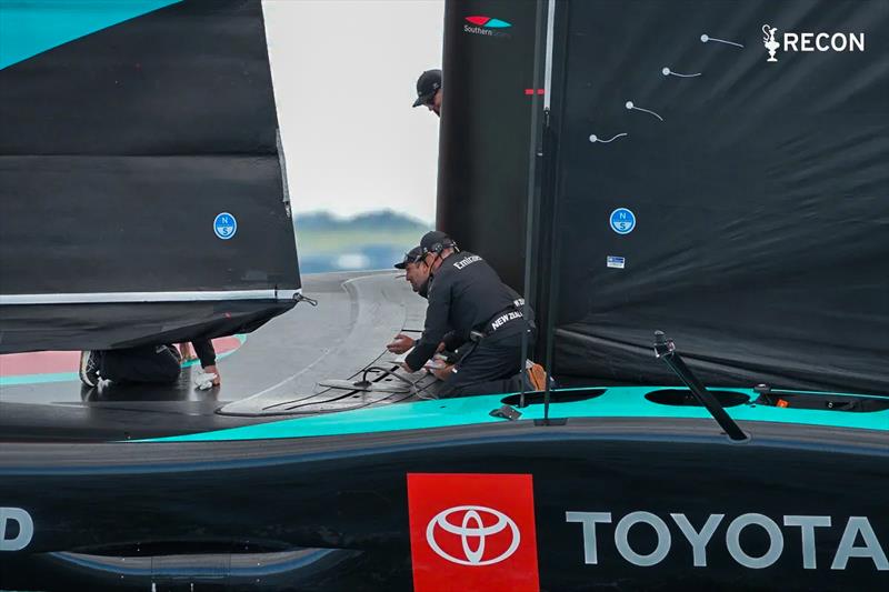 Jib sheet issues - Emirates Team New Zealand - October 7, 2026 - Auckland - photo © Sam Thom/America