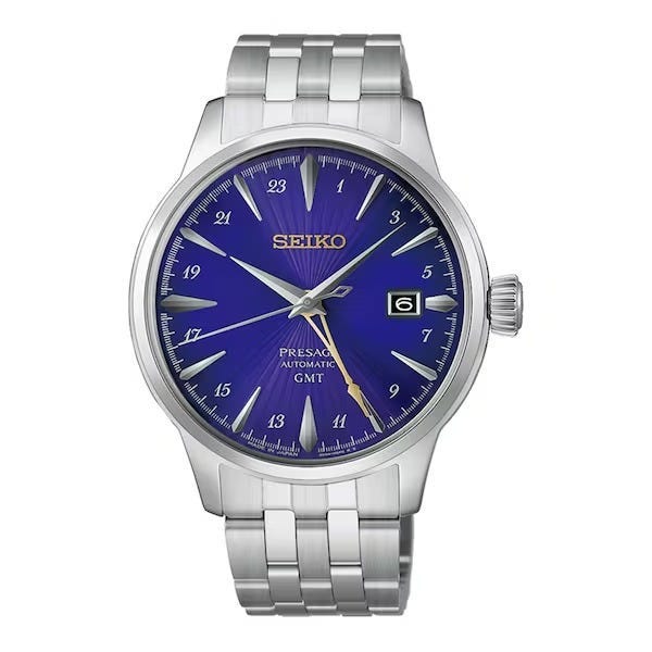 Presage Cocktail Time 145th Anniversary GMT Limited Edition 40.5mm Mens Watch Edo Purple